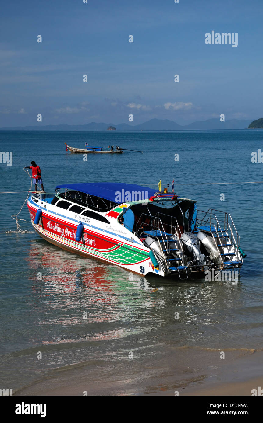 ao nang orchid resort speedboats activity tour touring ao nang beach krabi thailand Stock Photo