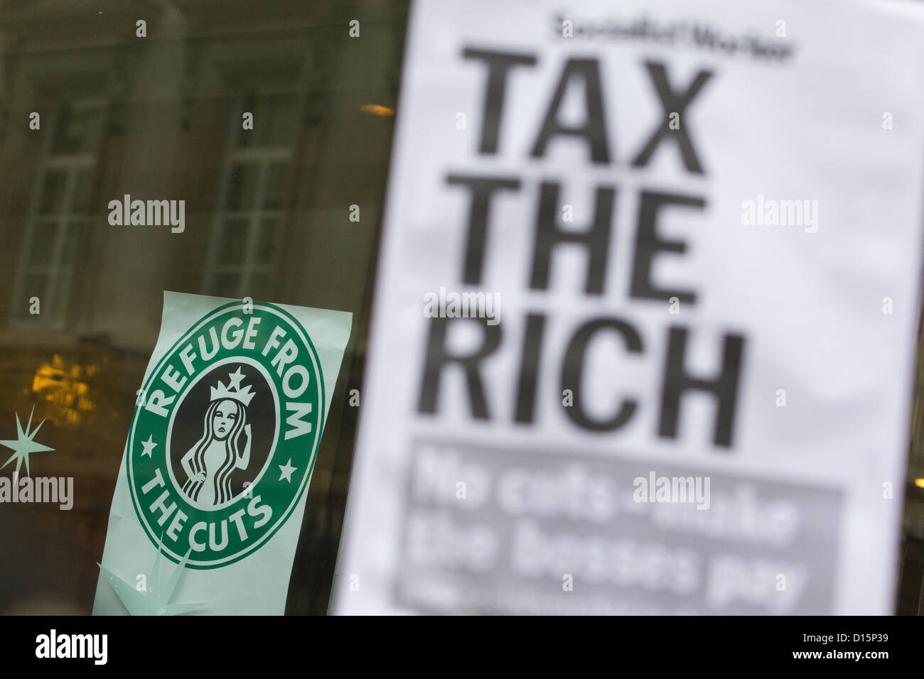 Starbucks Coffee tax avoidance, London, UK. 08.12.2012 UK Uncut