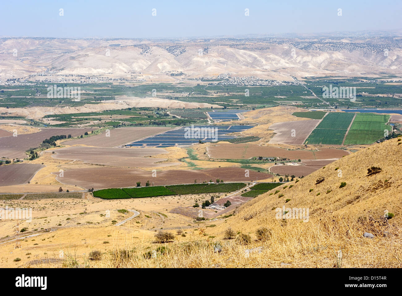 South shore of Lake Kinneret, the beginning of the Jordan River and the