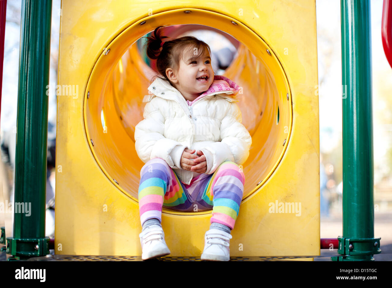 Little girl at the playground Stock Photo - Alamy