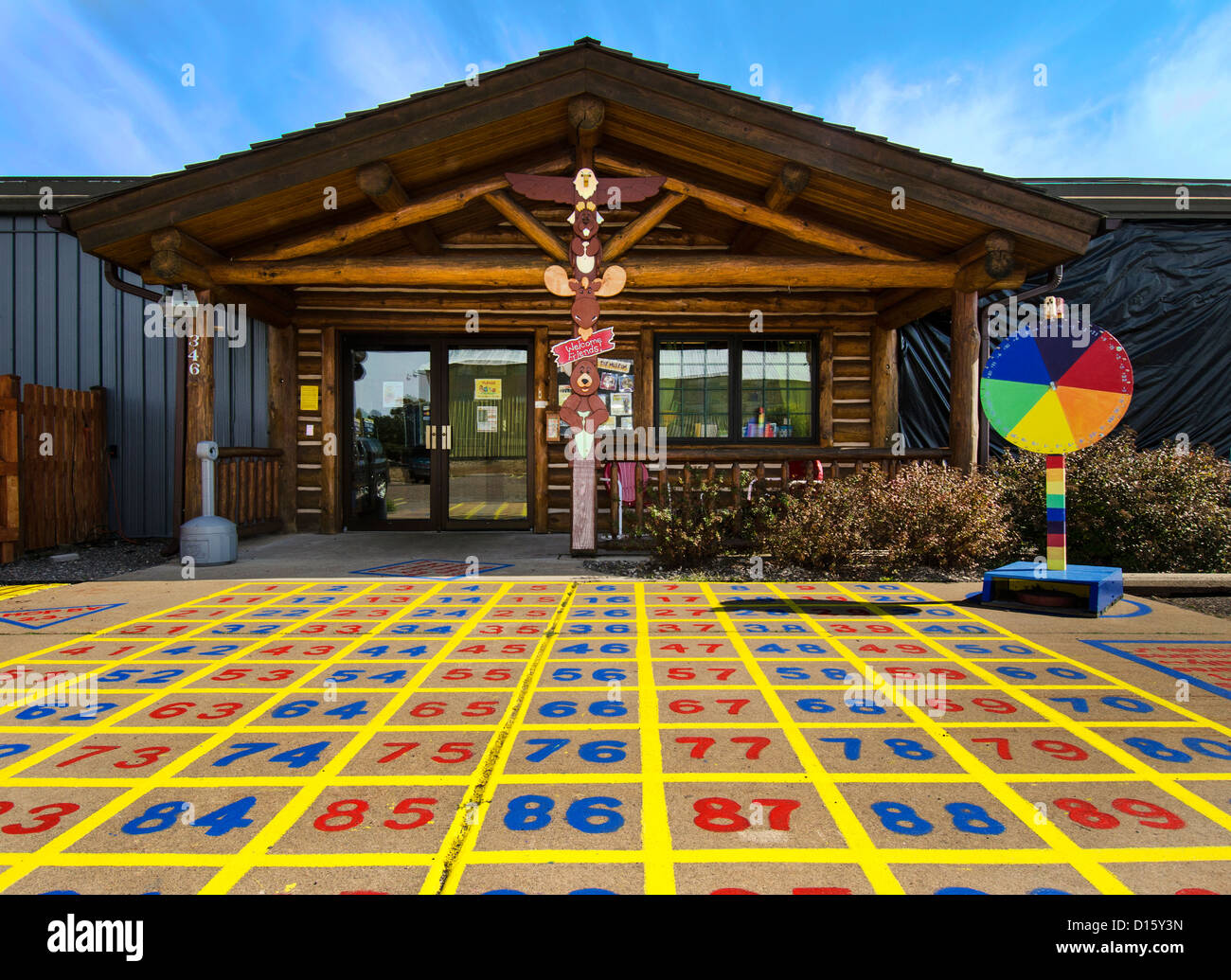 Northwoods Children's Museum and Discovery Store in the Northwoods town of Eagle Rriver, Wisconsin, Stock Photo