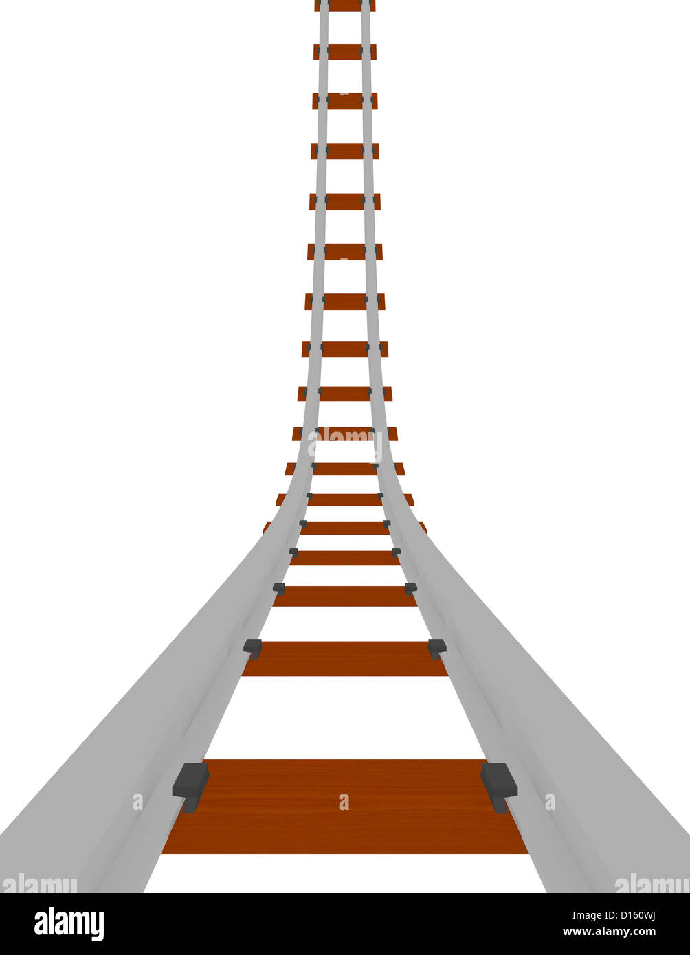 3d Render of Train Tracks Stock Photo Alamy