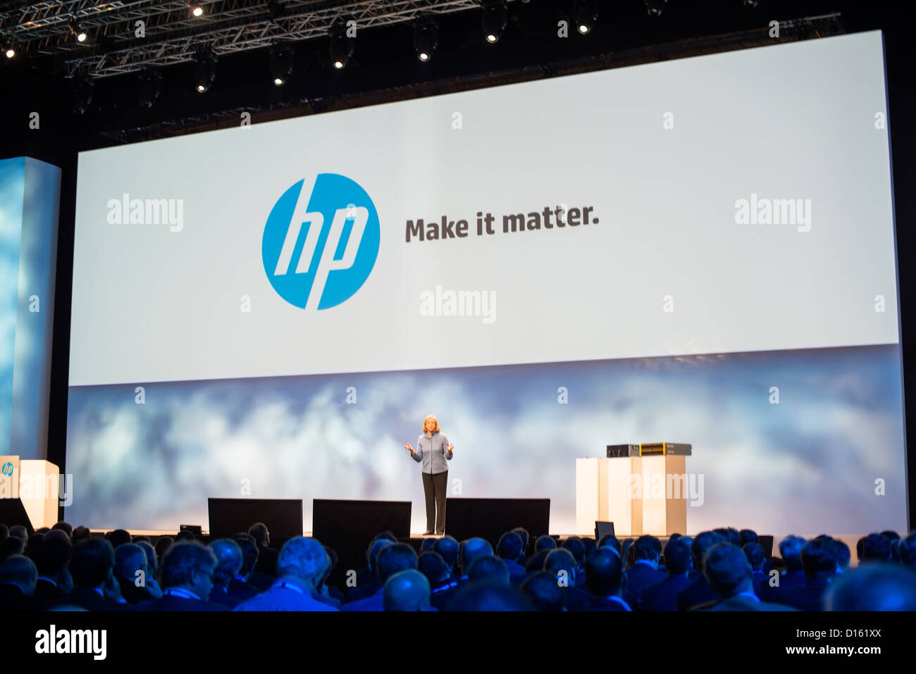 HP president and CEO Meg Whitman delivers a keynote at HP Discover 2012