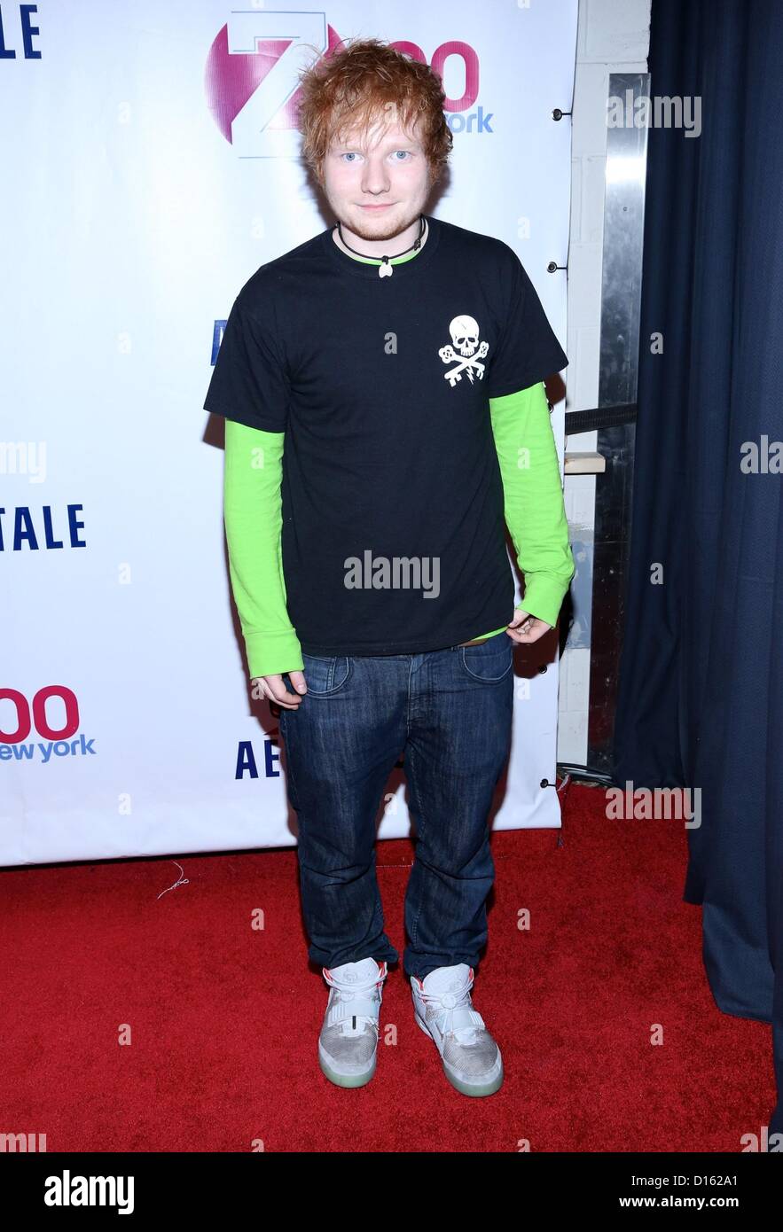 Ed Sheeran at arrivals for Z100's Jingle Ball 2012 Presented by  Aeropostale, Madison Square Garden, New York, NY December 7, 2012. Photo  By: Andres Otero/Everett Collection Stock Photo - Alamy