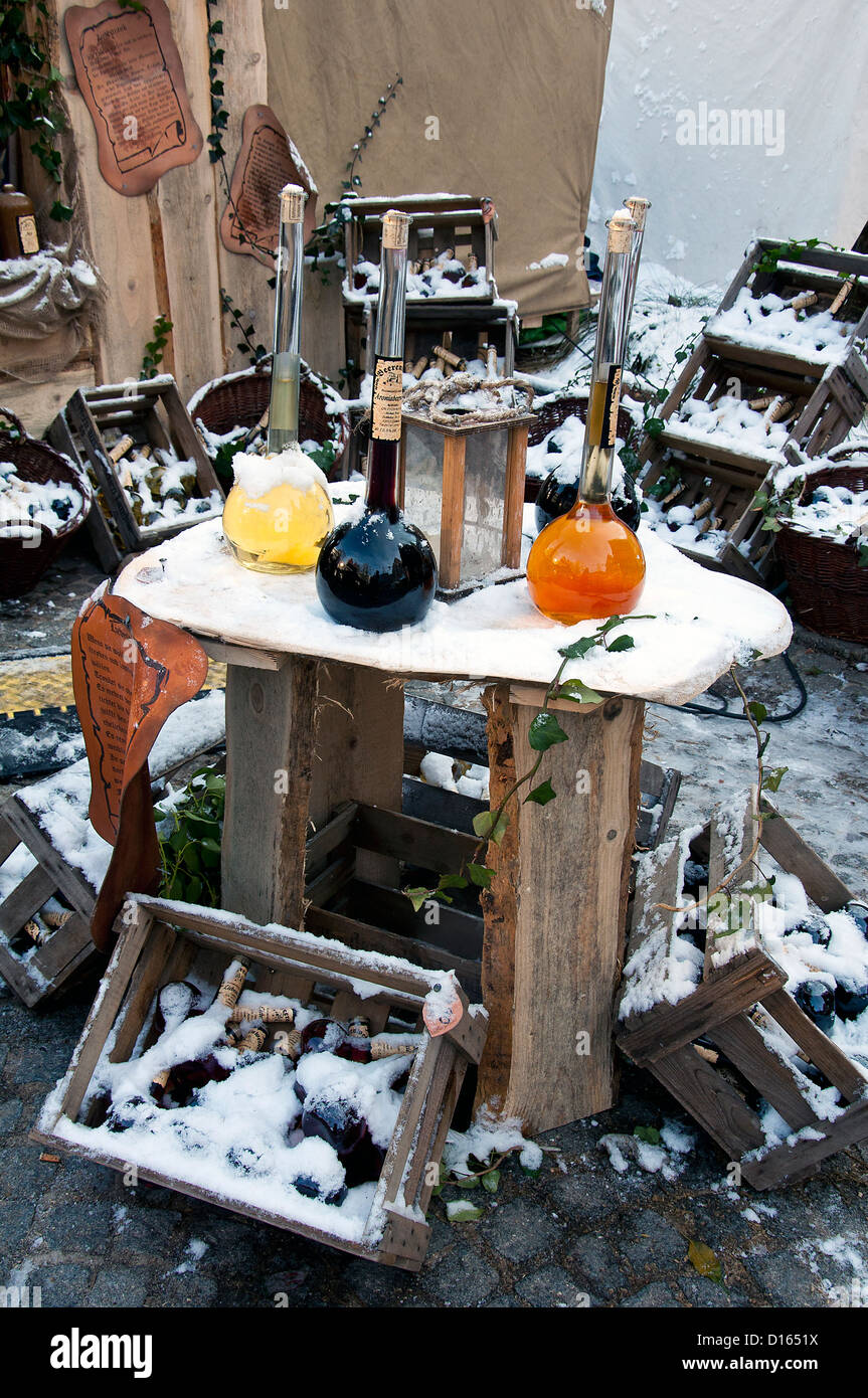 Traditional christmas and medieval market in Pforzheim, Germany, December 2012 Stock Photo