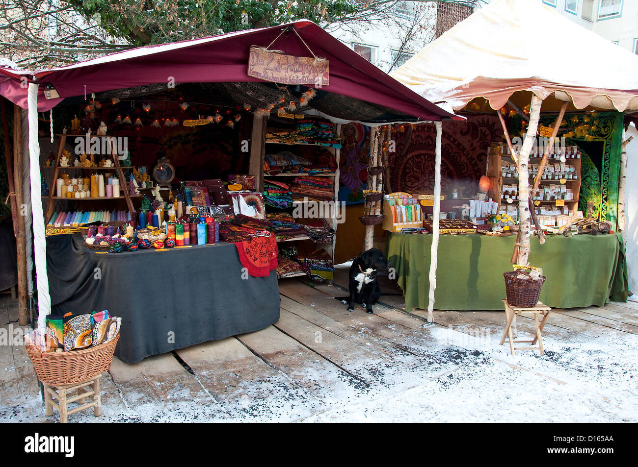 Traditional christmas and medieval market in Pforzheim, Germany, December 2012 Stock Photo