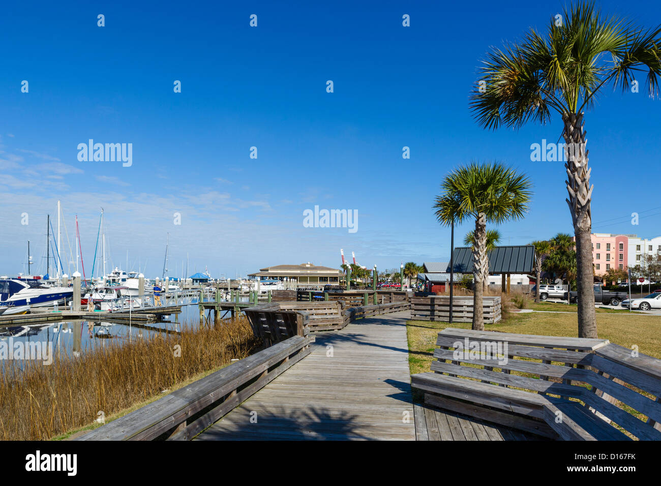 The waterfront in historic Fernandina Beach, Amelia Island, Florida, USA Stock Photo