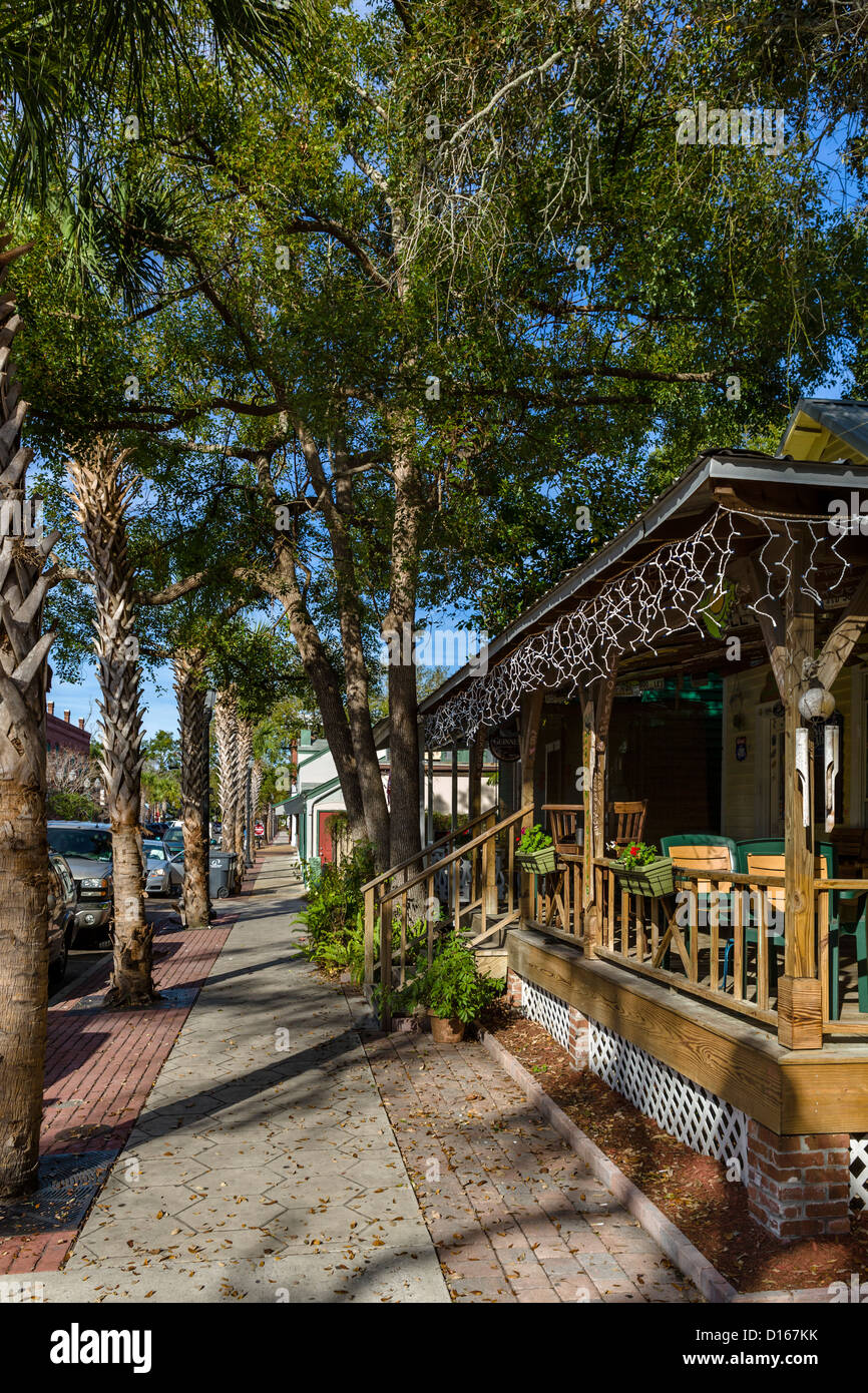 Bar on Third Street in downtown Fernandina Beach, Amelia Island, Florida, USA Stock Photo