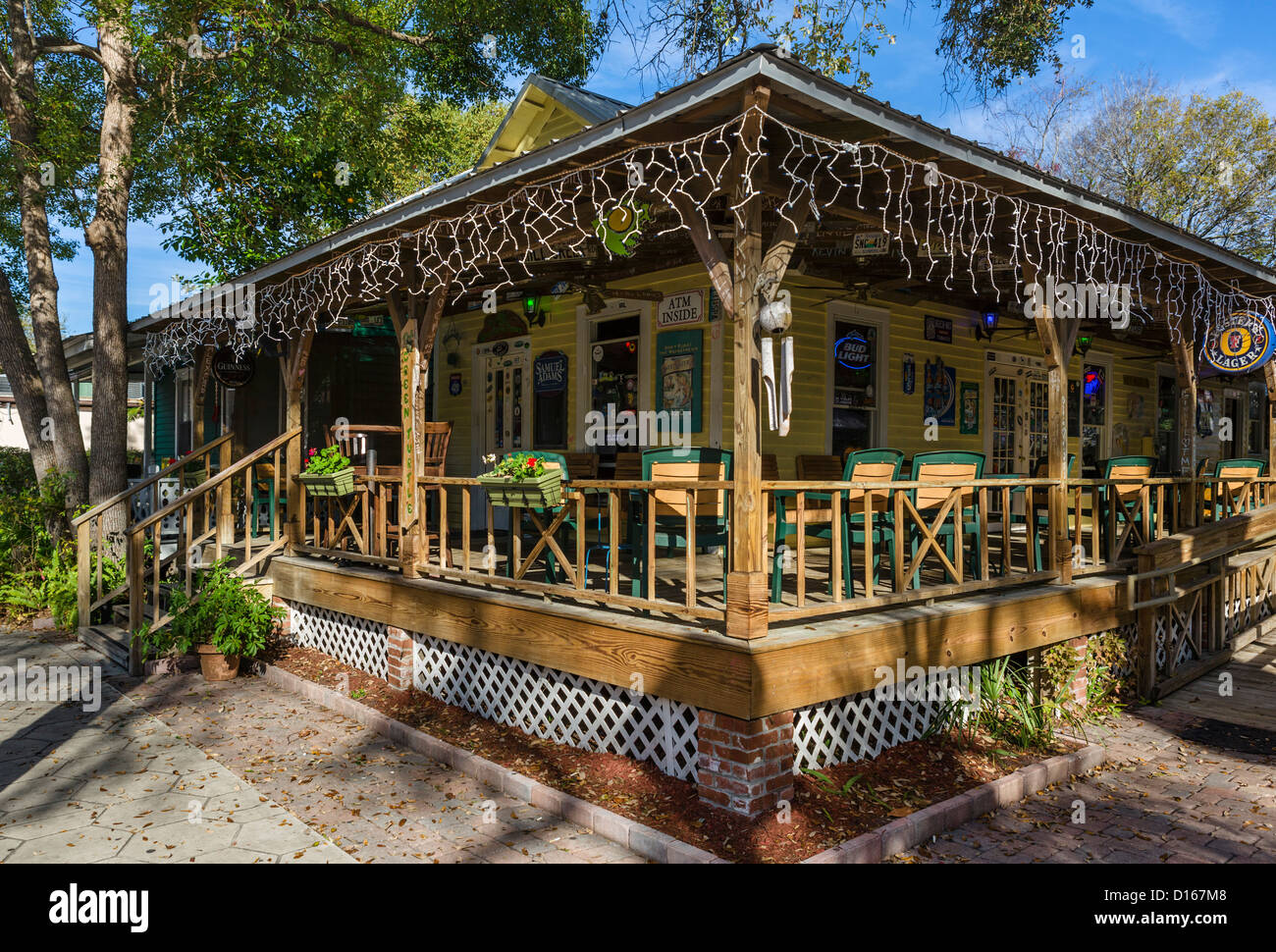 Typical local bar on Third Street in downtown Fernandina Beach, Amelia Island, Florida, USA Stock Photo