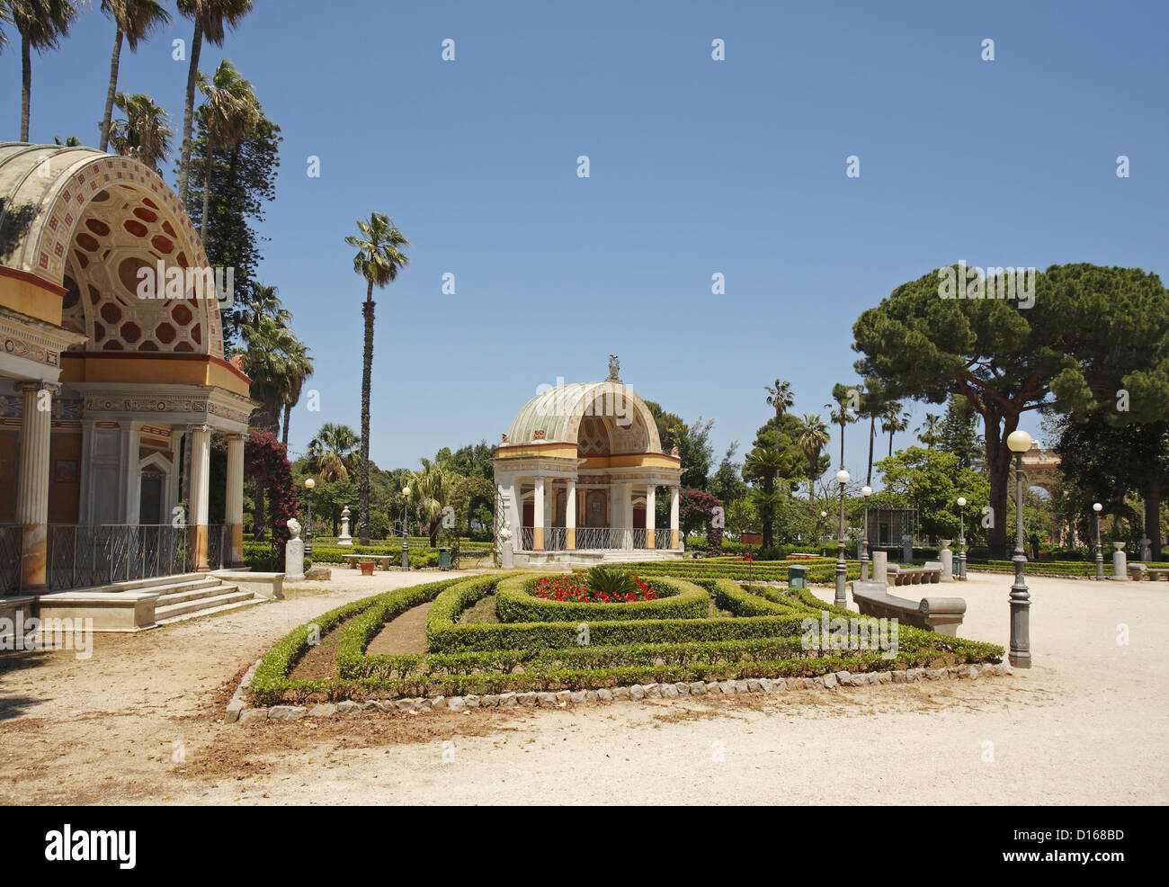 The Villa Giulia  (Villa del Popolo) park in Palermo, Italy Stock Photo