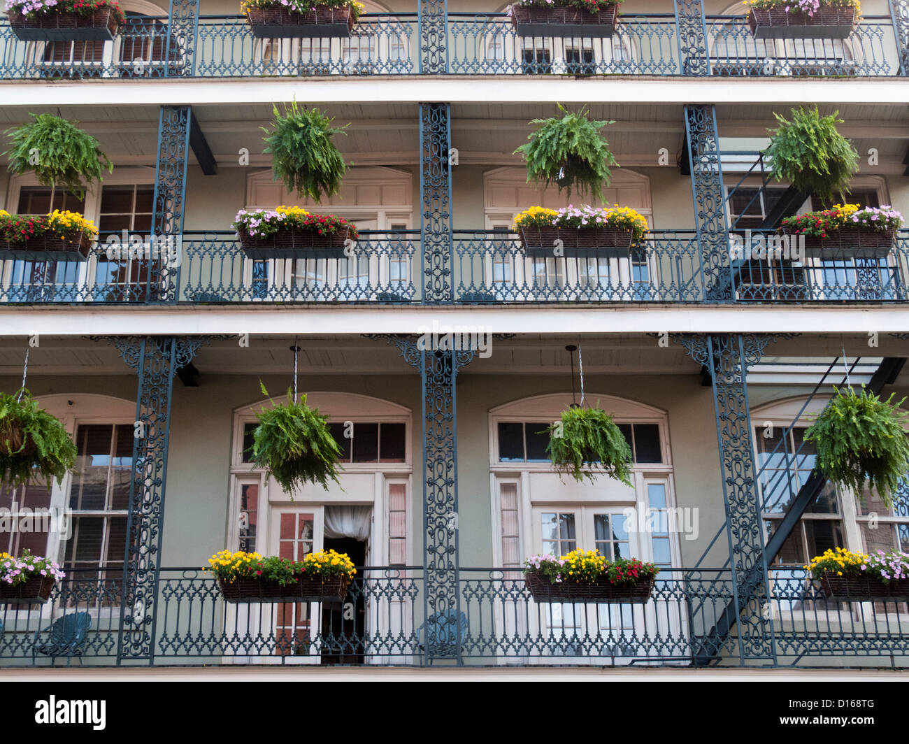 Balcony in French Quarter in New Orleans Stock Photo - Alamy