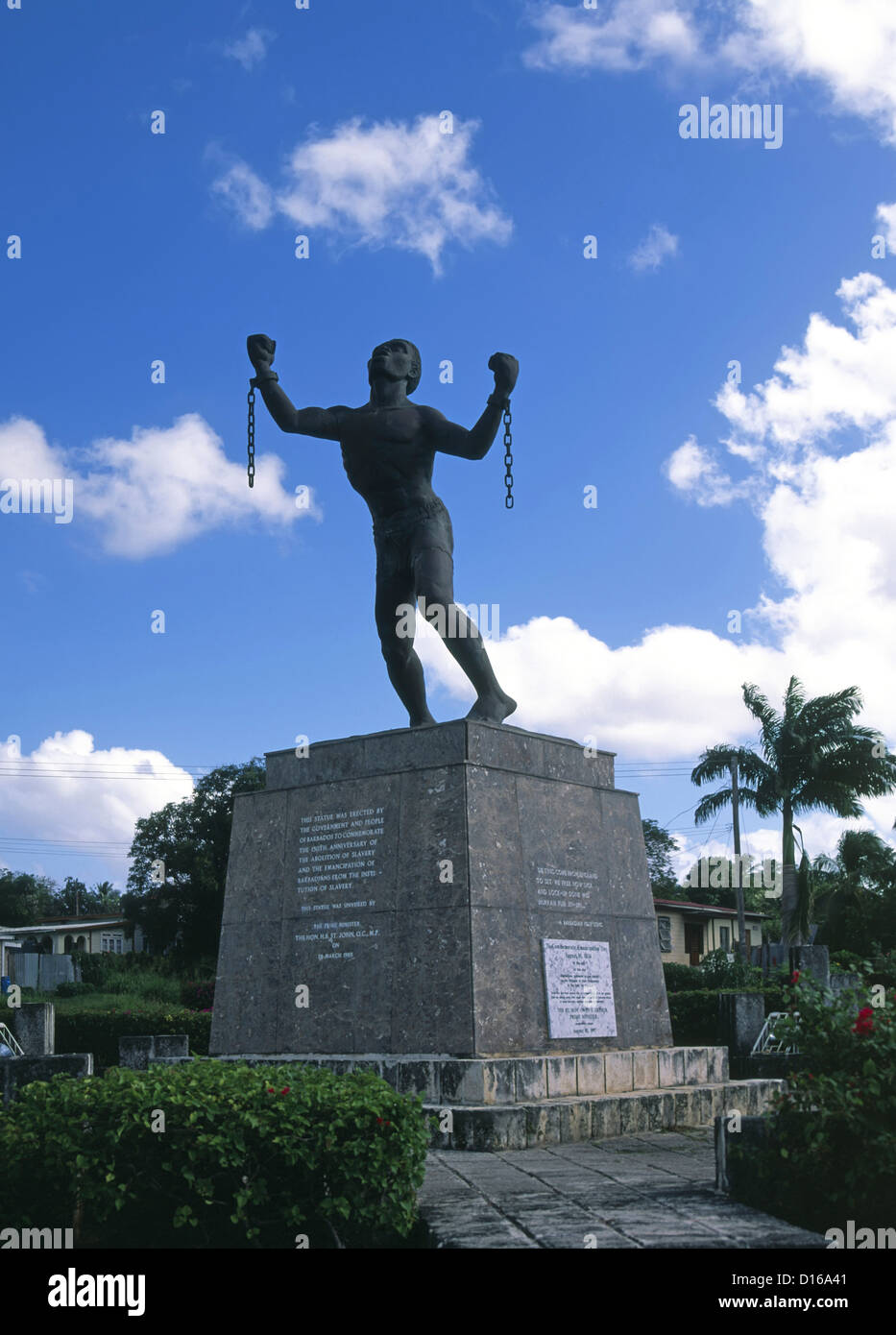 Slavery Emancipation Bussa Statue By Barbadian Sculptor Karl Stock Slavery Emancipation Bussa Statue By Barbadian Sculptor Karl Stock