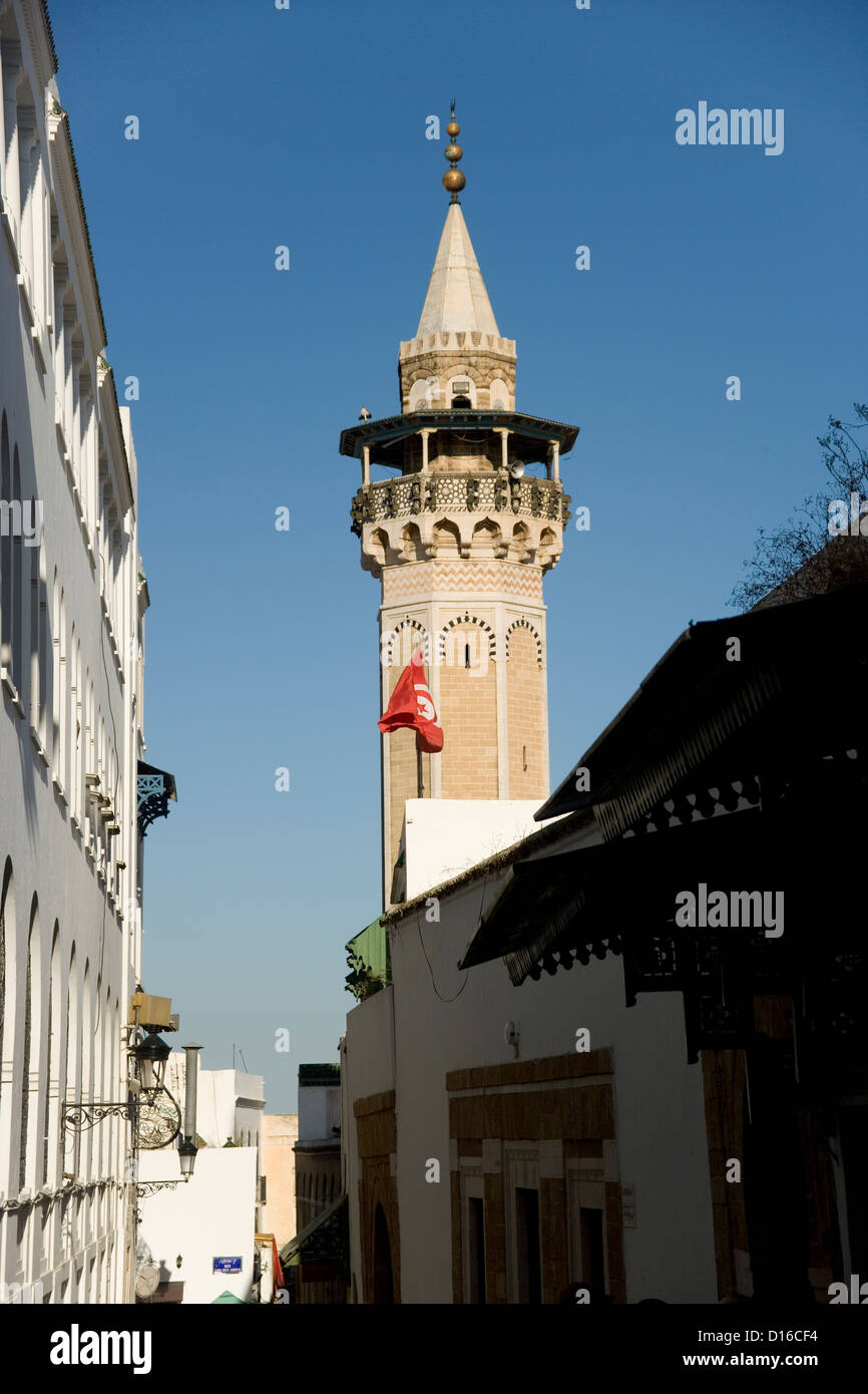 Mosque in the souk of Tunis, Tunisia Stock Photo
