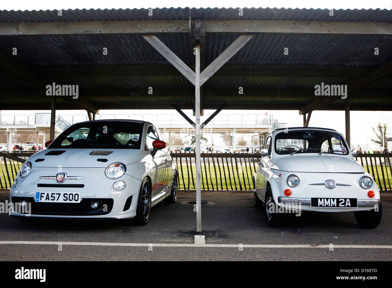 A modern Fiat 500 parked next to the original Fiat 500 at a car show Stock  Photo - Alamy