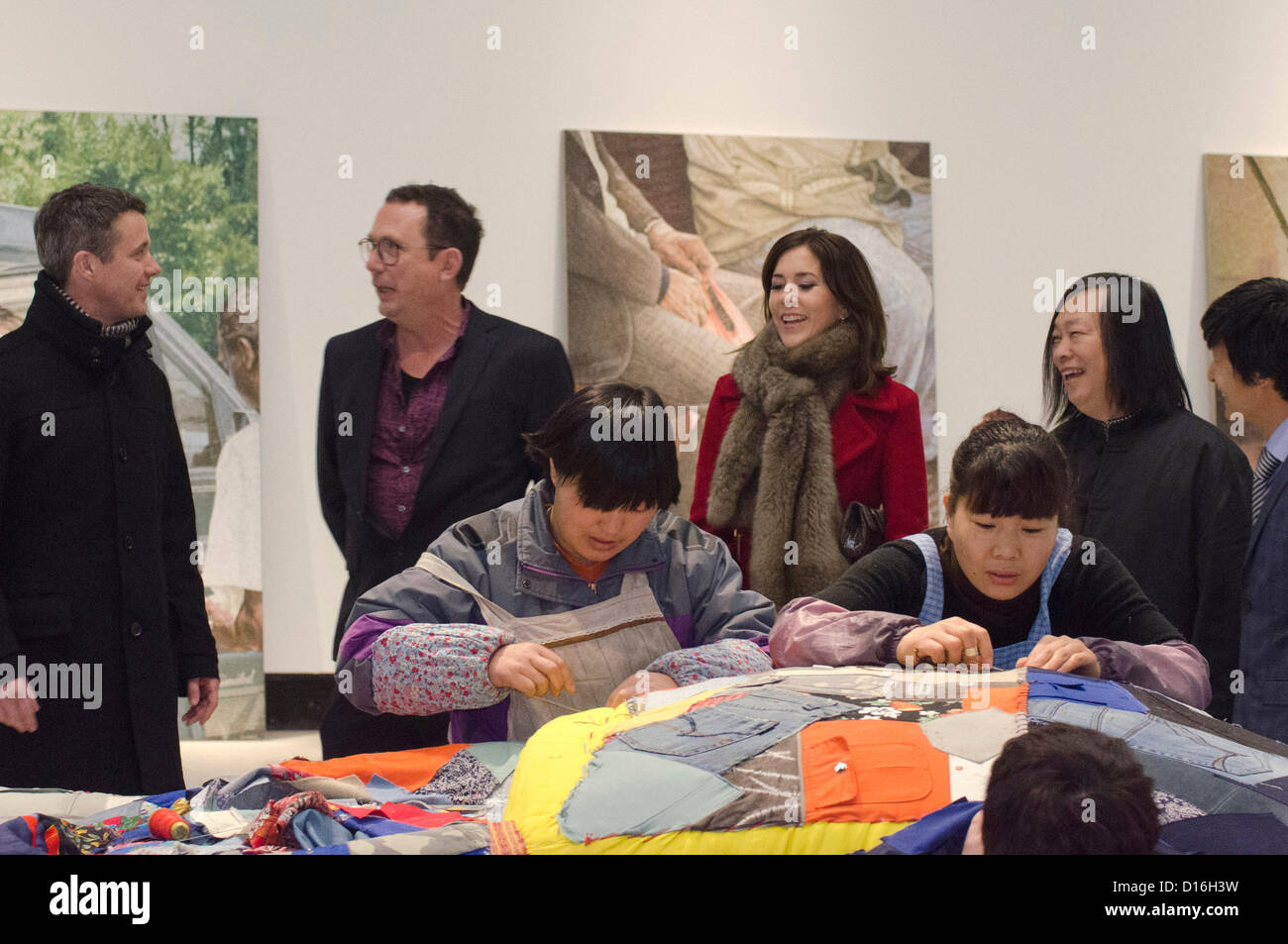Crown Prince Frederik and Crown Princess Mary of Denmark visit Red Brick Art Gallery in the 798 Art District of Beijing, China as part of an Asia tour including Hong Kong and Beijing. © Time-Snaps Stock Photo