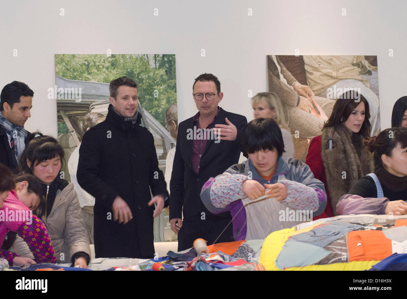 Crown Prince Frederik and Crown Princess Mary of Denmark visit Red Brick Art Gallery in the 798 Art District of Beijing, China as part of an Asia tour including Hong Kong and Beijing. © Time-Snaps Stock Photo