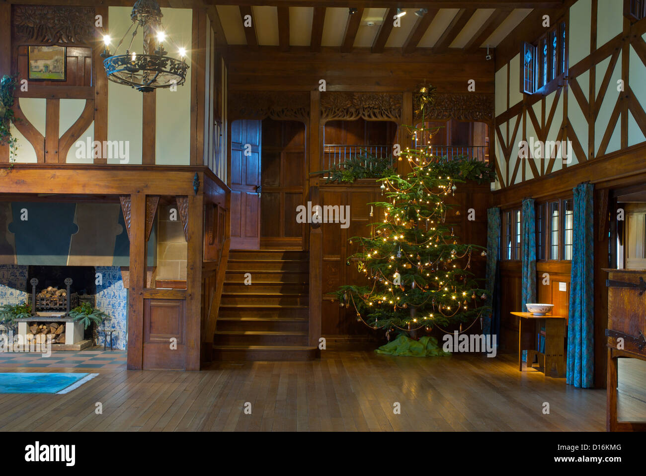 The main hall in Blackwell, 'arts and crafts' house, overlooking Lake