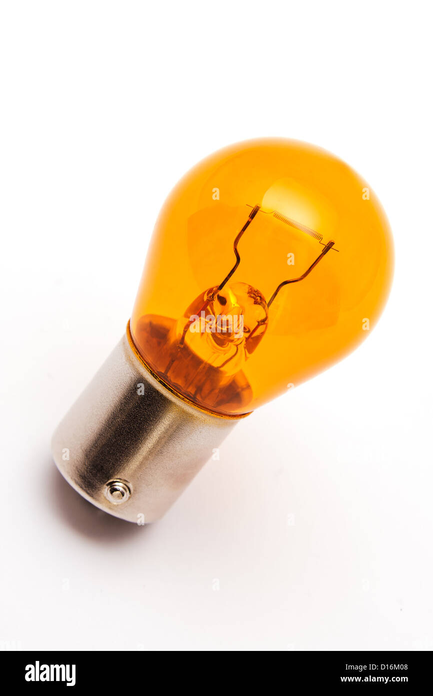 Orange light bulb Stock Photo Alamy
