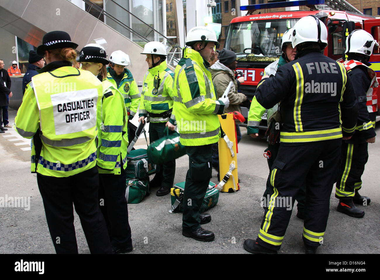 The london fire brigade lfb at the shard hi-res stock photography and ...