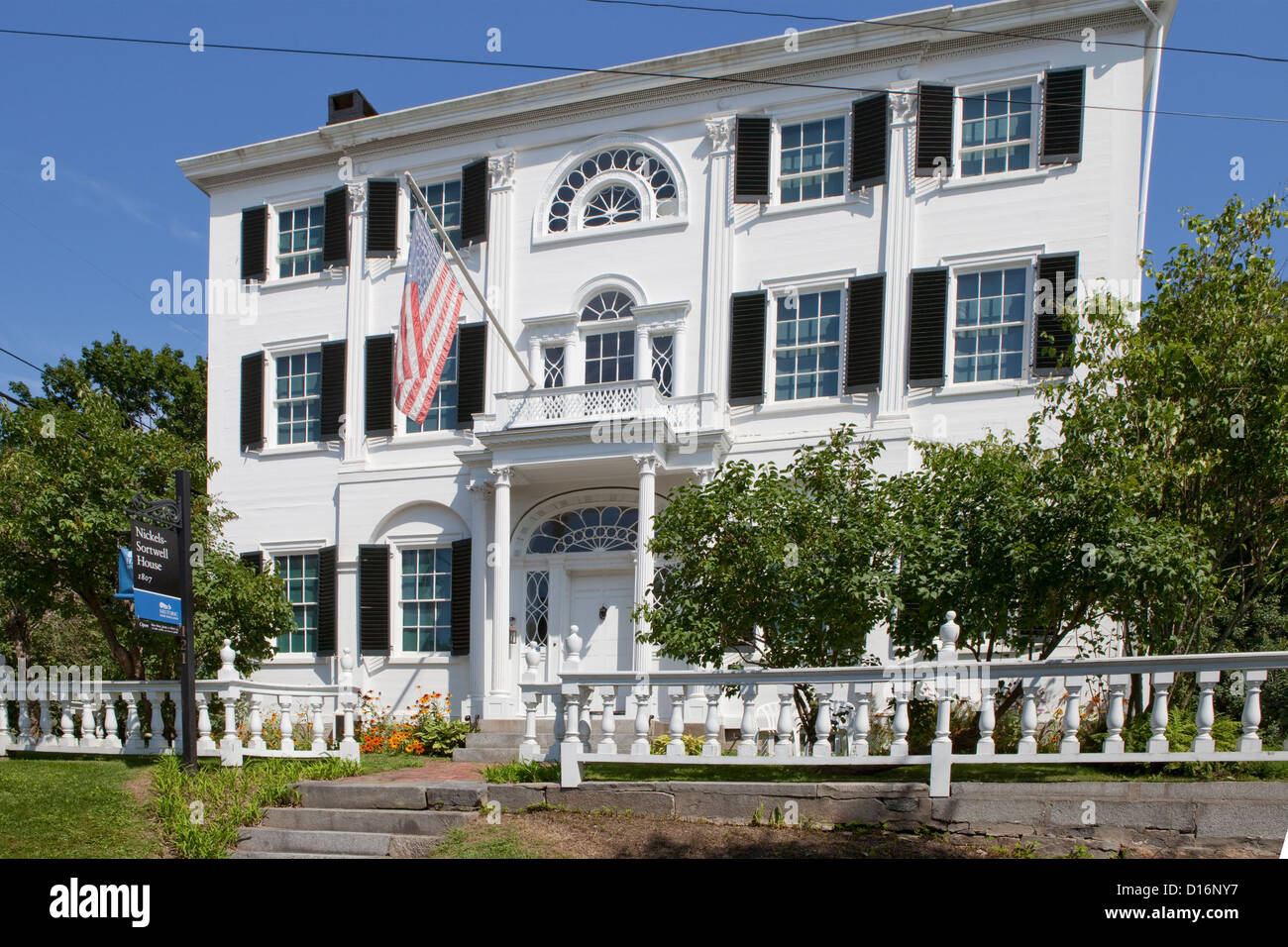 Nickels Sortwell House in Wiscasset, Maine Stock Photo Alamy