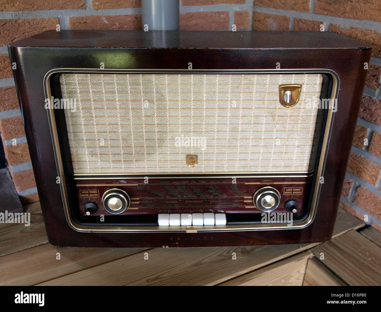 Old Philips Radio Stock Photo