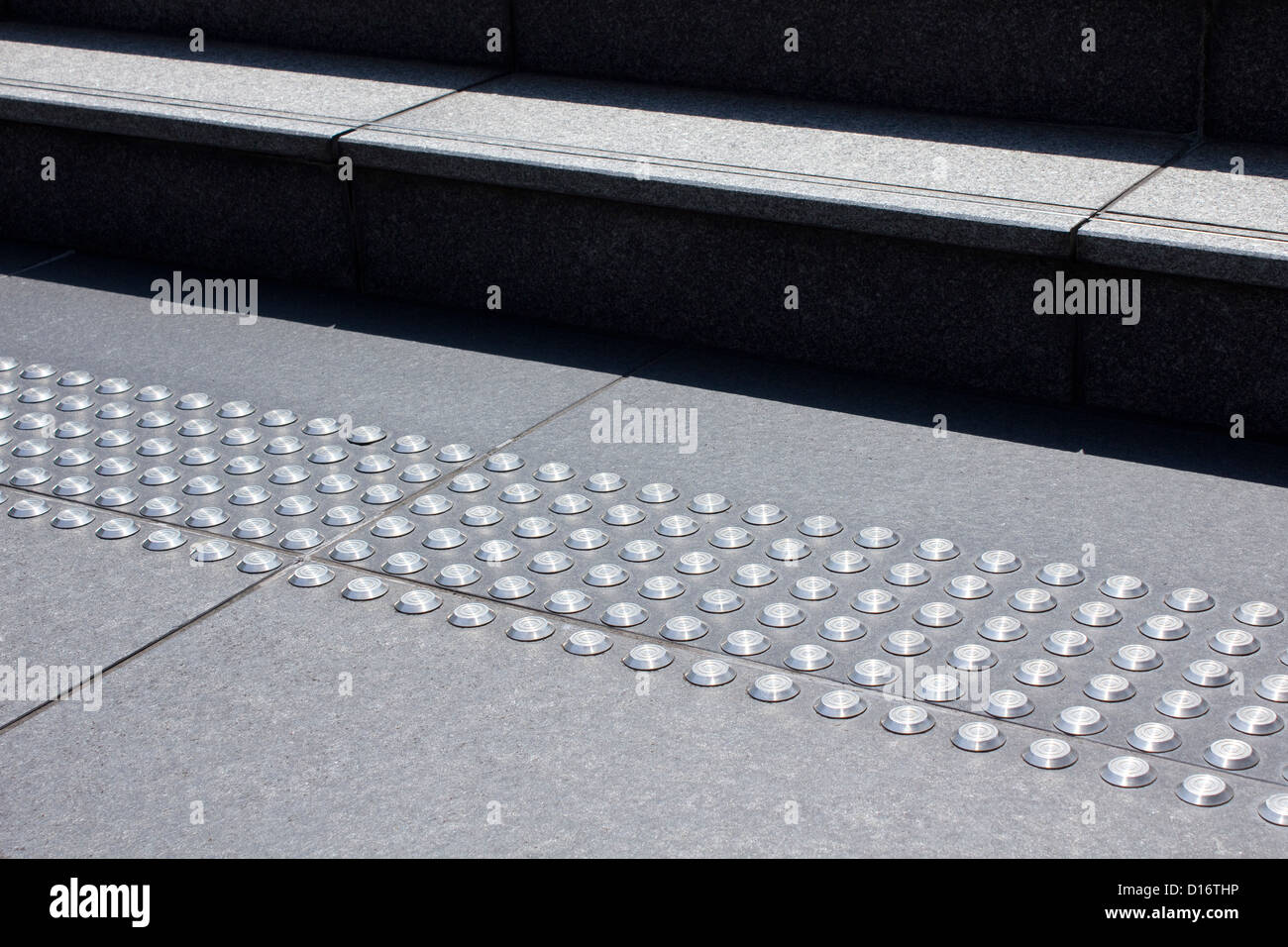 Metal tactile paving Stock Photo Alamy