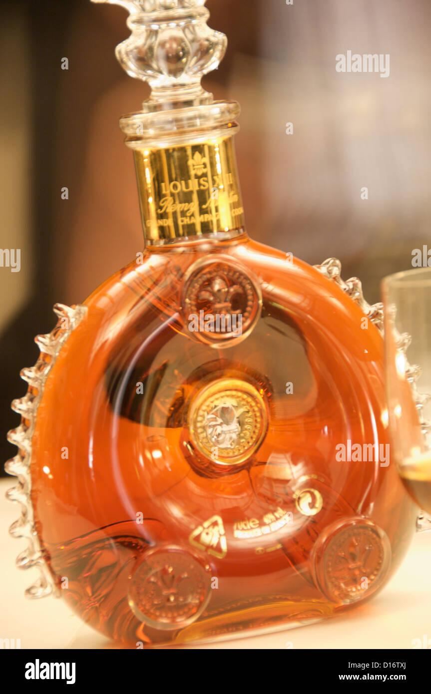 The limited edition Remy Martin LOUIS XIII Black Pearl in display Stock  Photo - Alamy