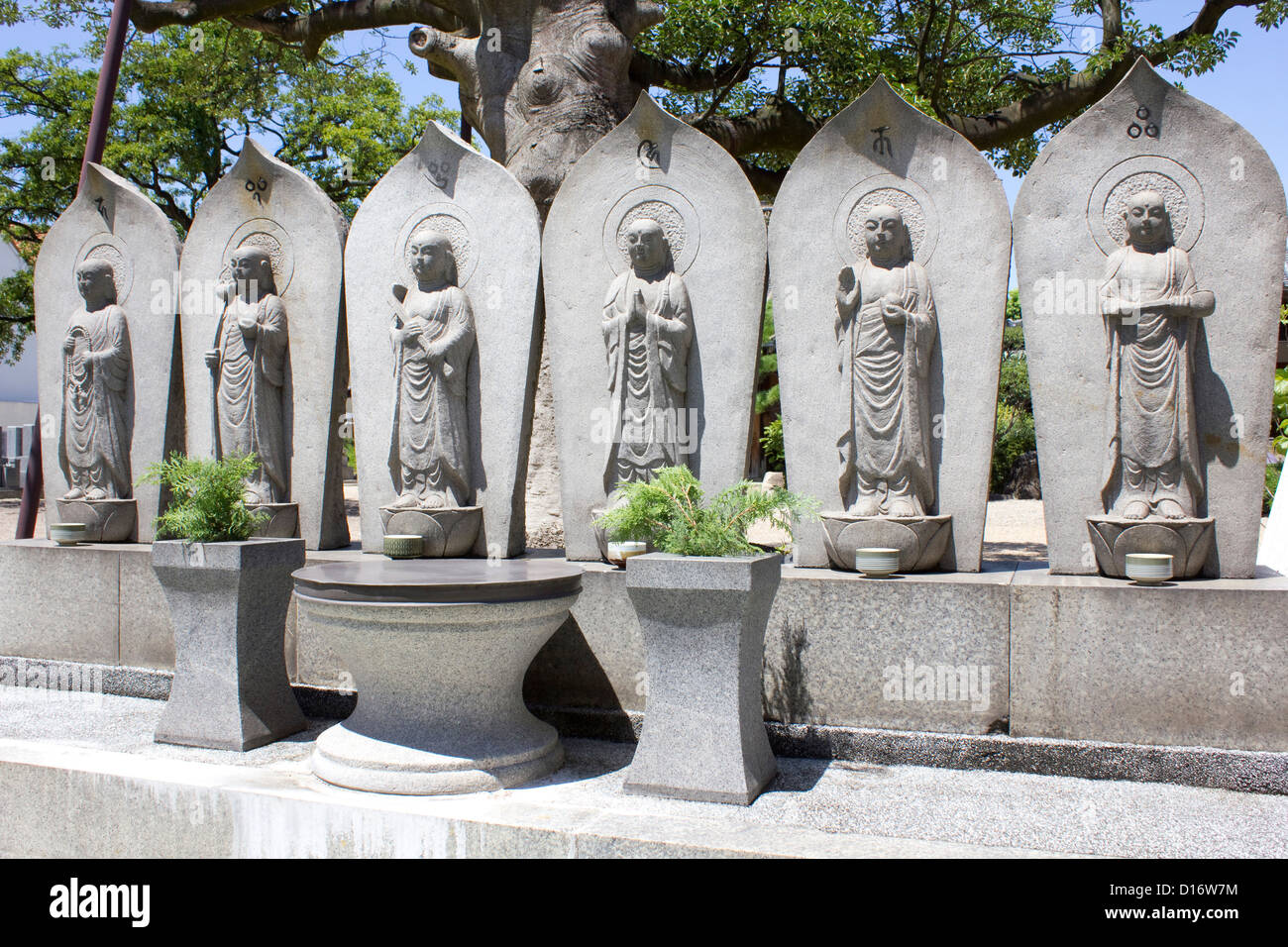 Jizo statues in Japanese Buddhist cemetery Stock Photo Alamy