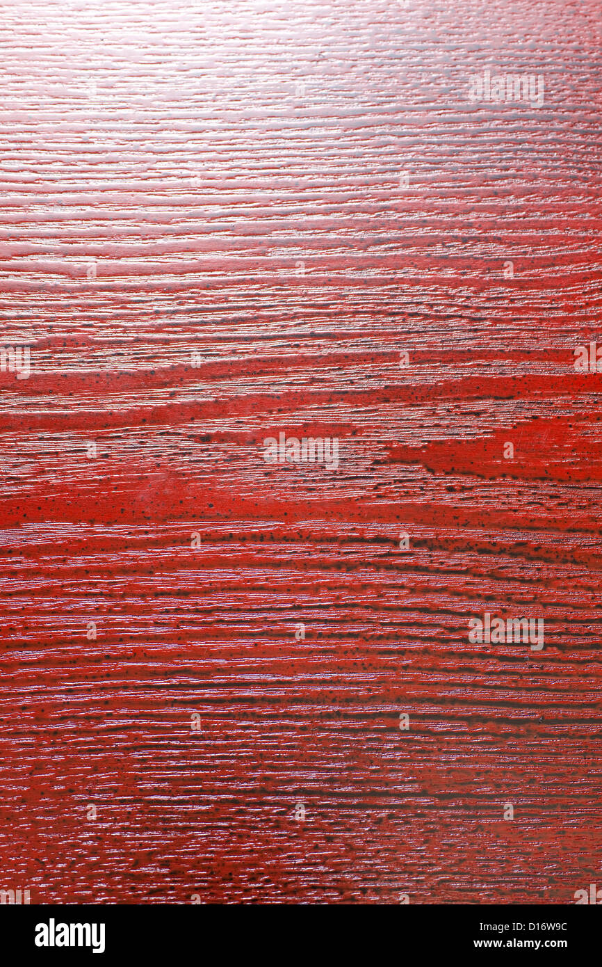 Red lacquered wood texture Stock Photo Alamy