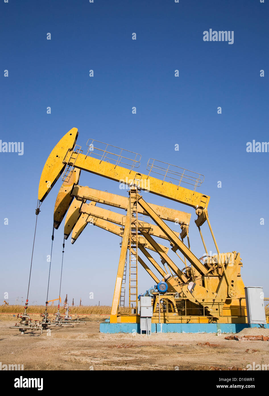 Steel oil pumps Stock Photo