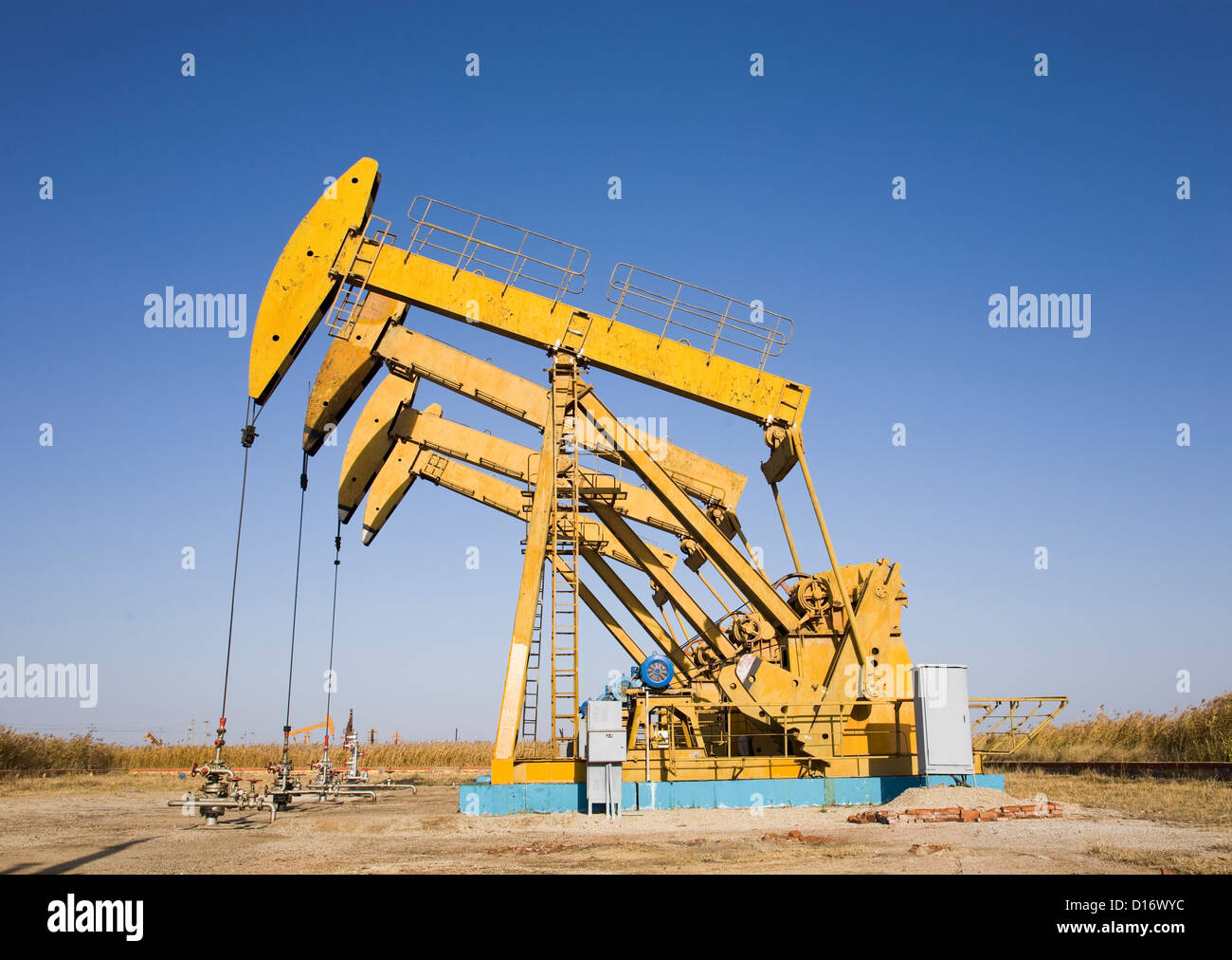 Pumping oil machines Stock Photo