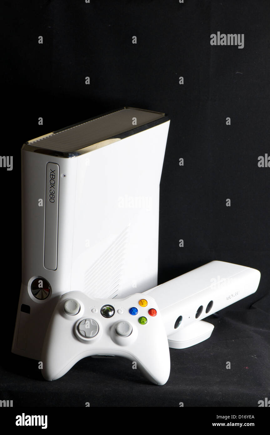 New series of Xbox 360 white set from Microsfot Stock Photo Alamy