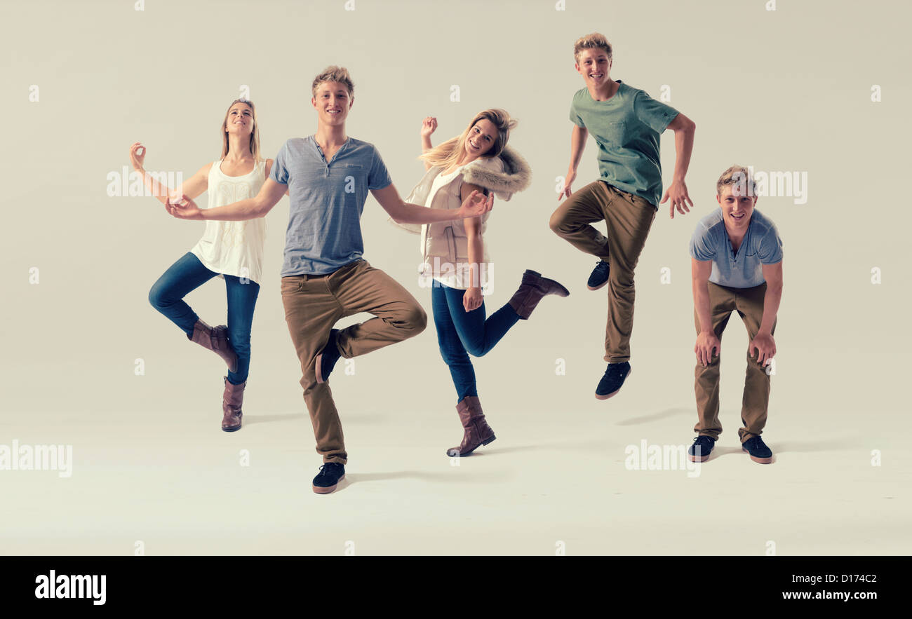 Group of teenagers having fun Stock Photo - Alamy