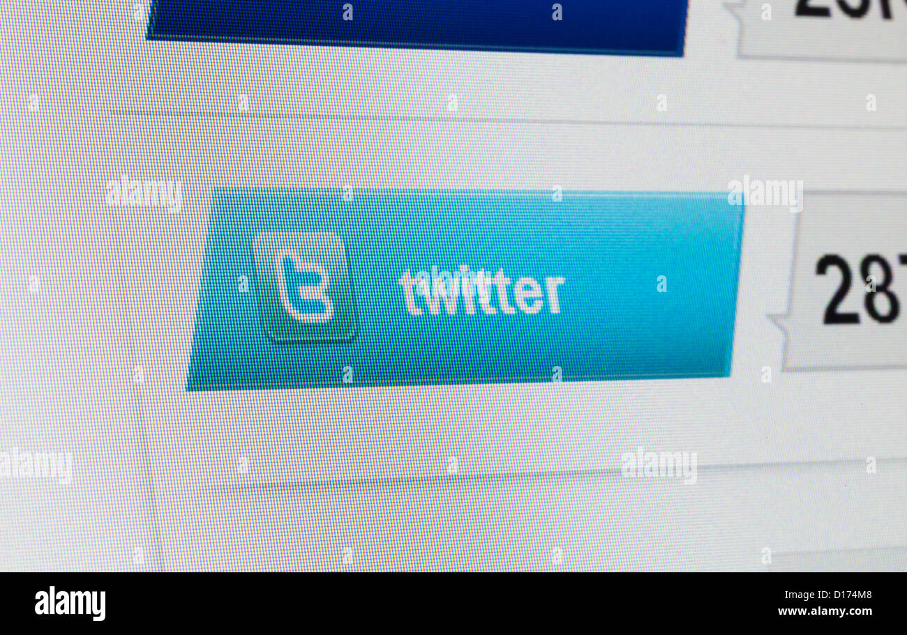 Screenshot of the twitter tab Stock Photo