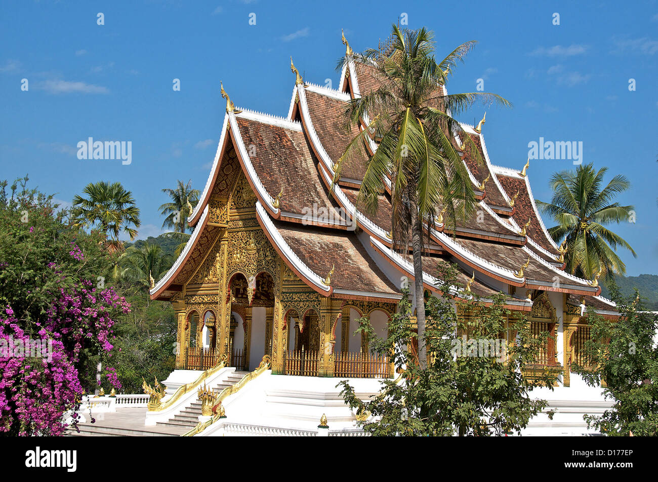 Haw Pha Bang temple, Luang Prabang, Laos Stock Photo