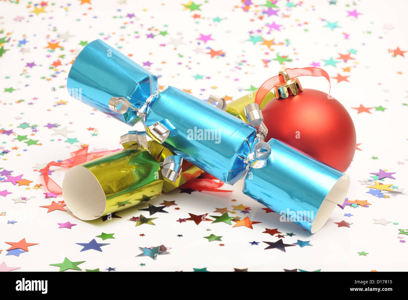 Christmas crackers Stock Photo