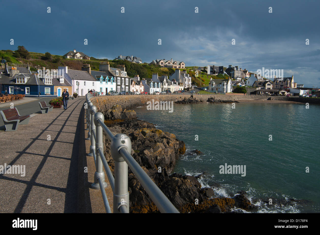 Portpatrick promenade, harbour, Rhins of Galloway, Scotland, UK Stock ...
