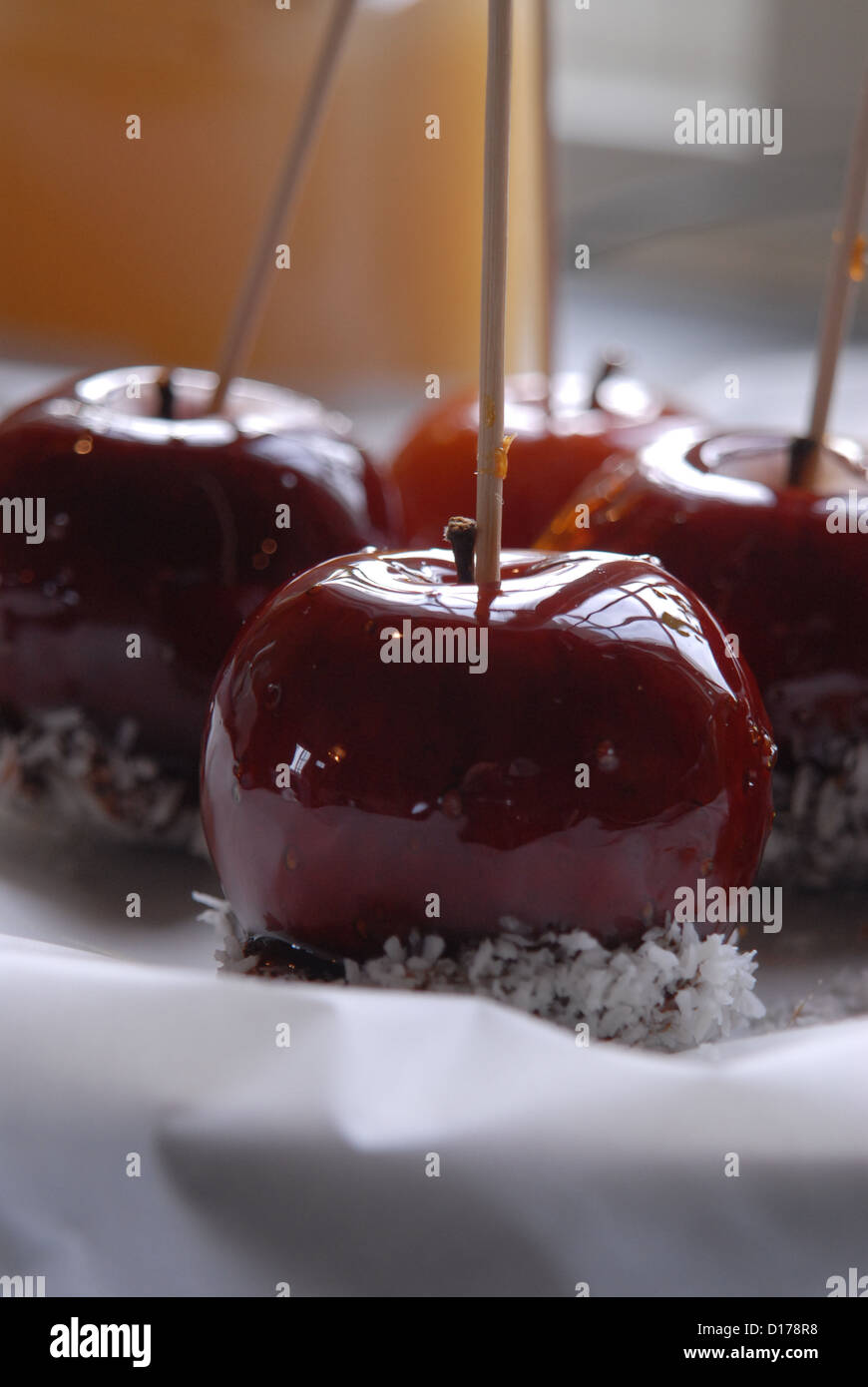 Candy apples. Stock Photo