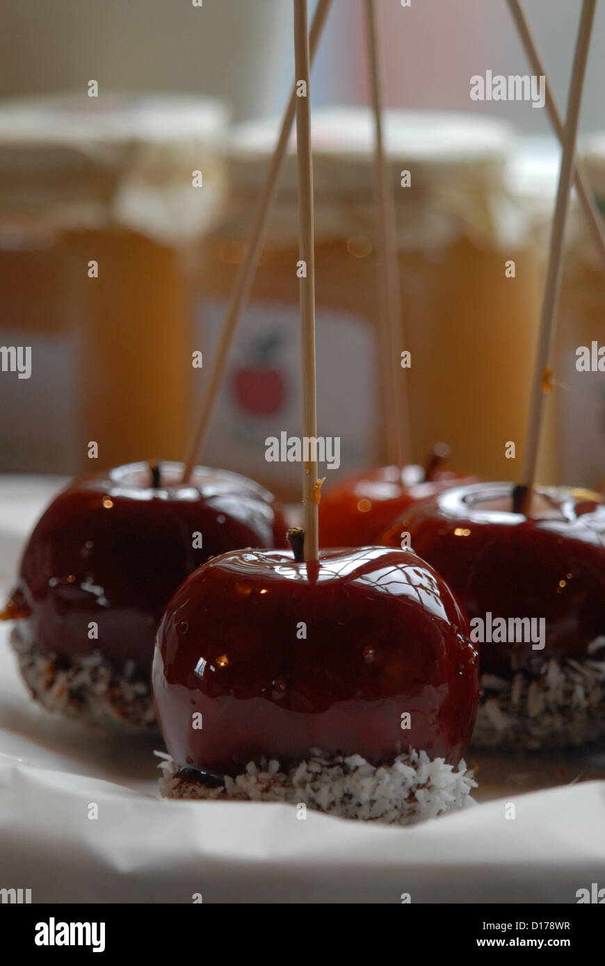 Candy apples. Stock Photo