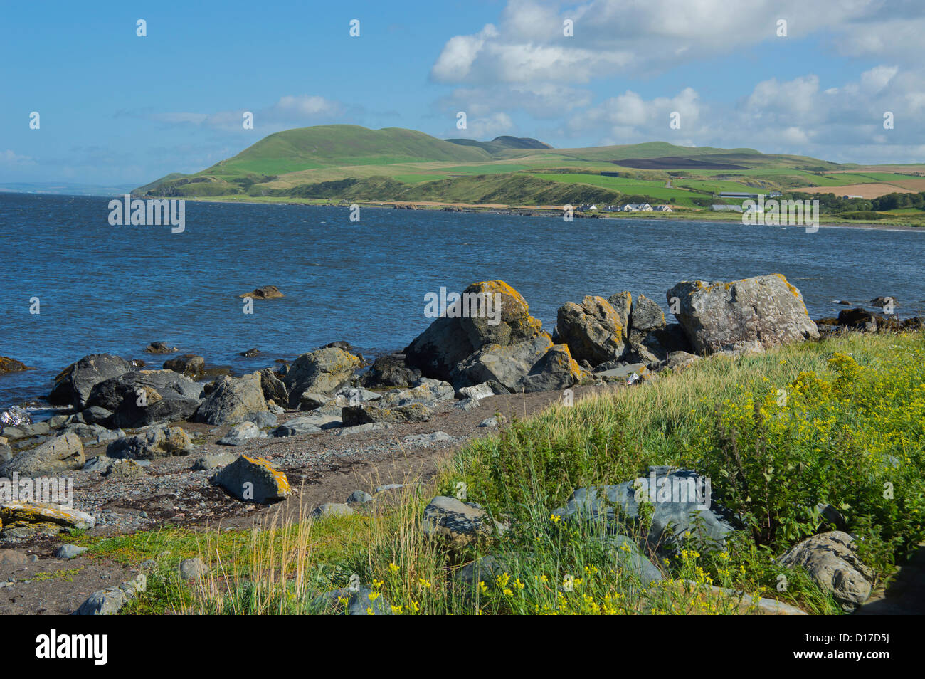 Rockky coastline, lendalfoot, shipwreck, Ayrshire coast, Scotland Stock Photo