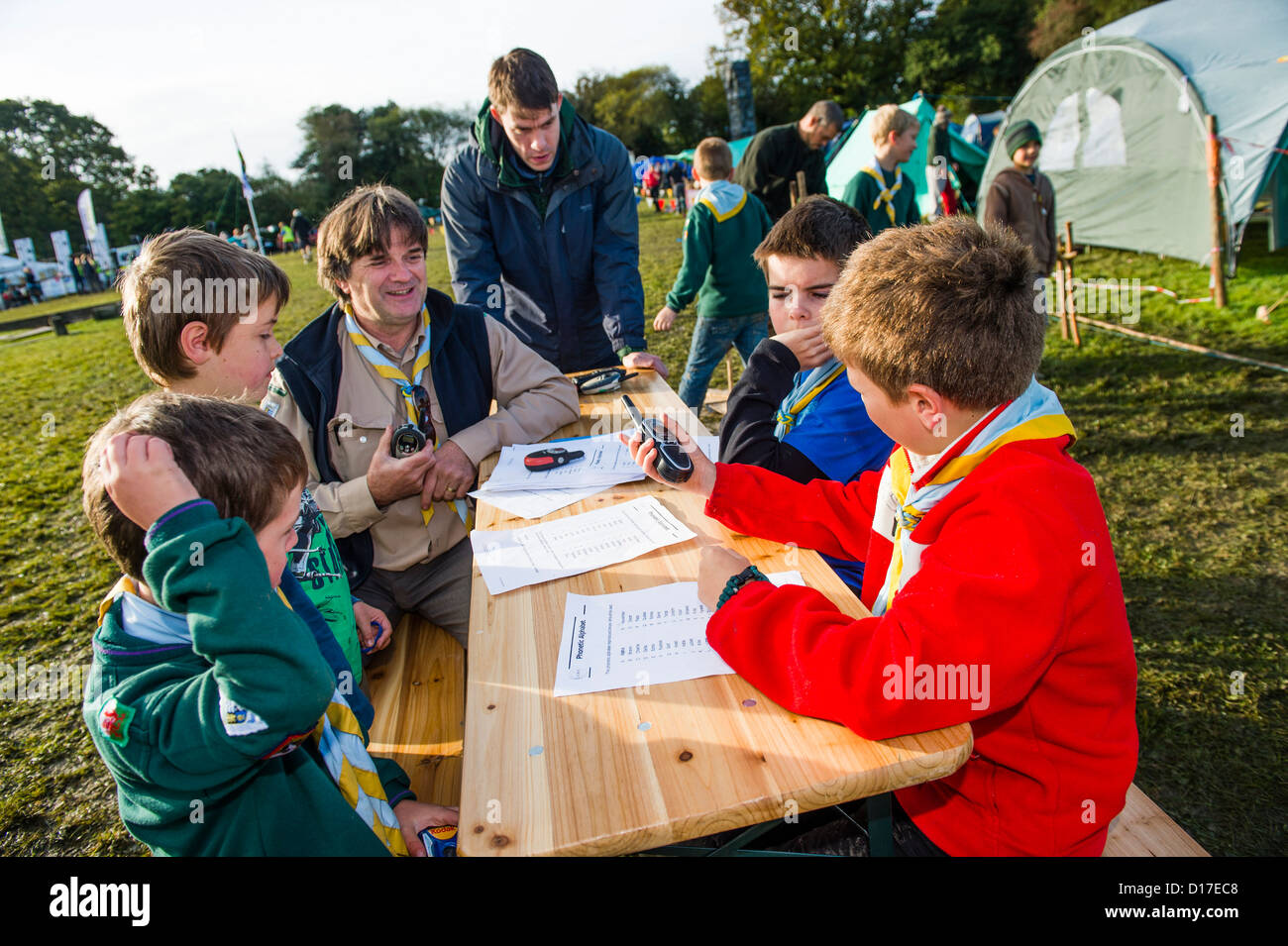 Scouts at a camp in Ceredigion, West Wales, UK Stock Photo Alamy
