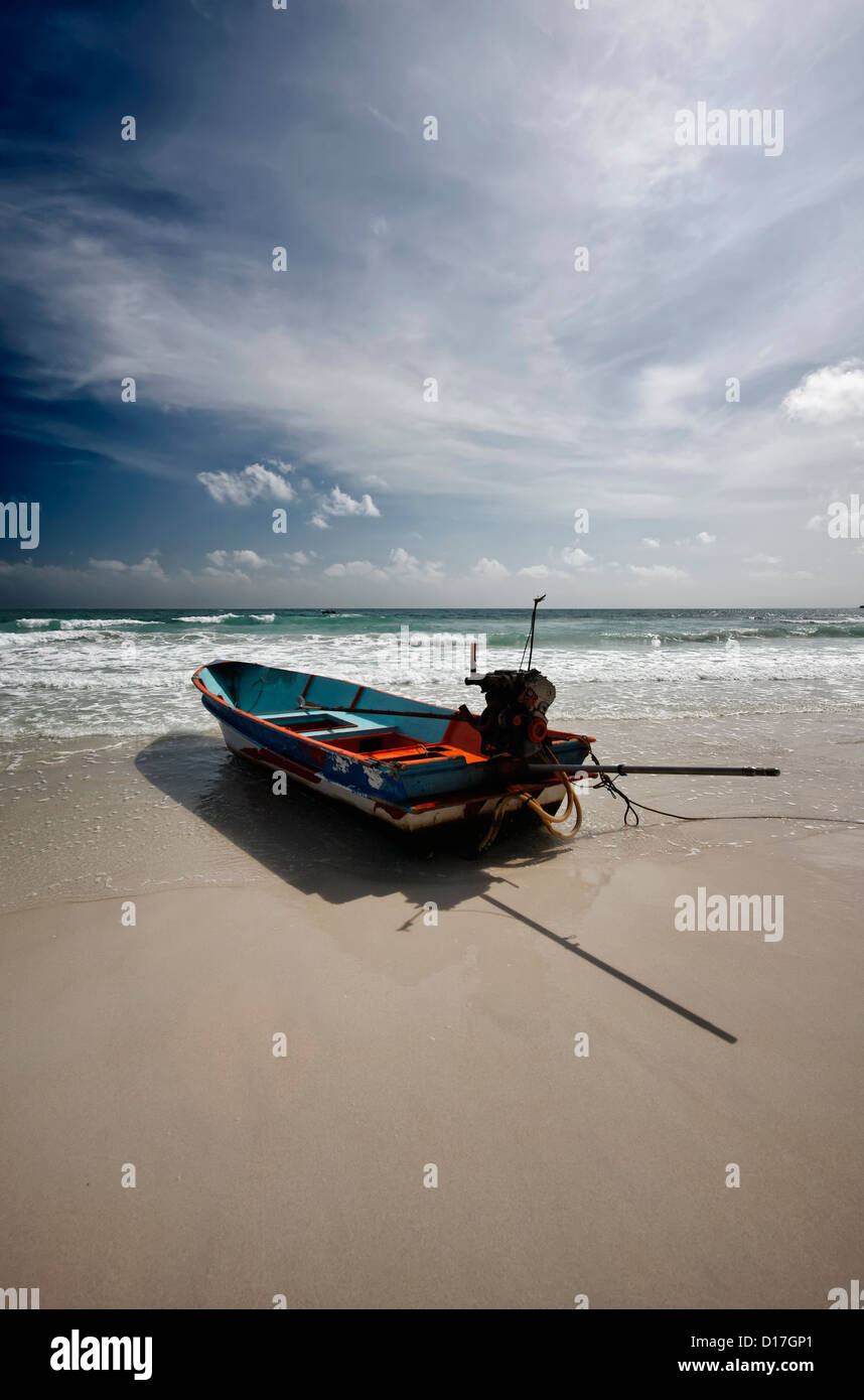 Thailand, Koh Phangan (Phangan Island), local fishing boats in the