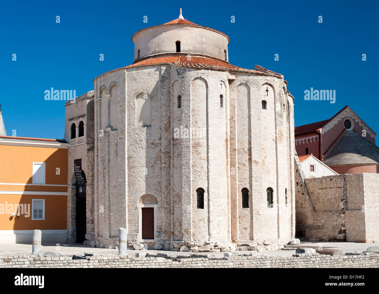 The church of St Donat in Zadar on the Adriatic coast of Croatia. Stock Photo
