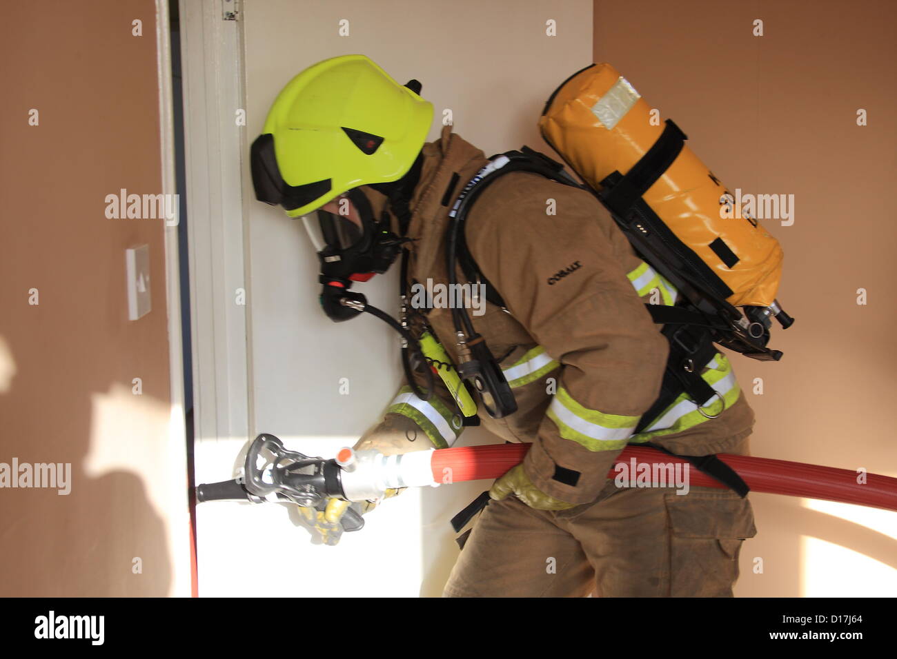 Fire crews put their rescue skills to the test on Monday (10 December) when they took part in a training exercise at one of Gravesend's tallest buildings.  Firefighters were given the scenario that a resident in a ninth floor flat had been cooking some festive nibbles in preparation for the big day but had been distracted, leaving the food to go up in flames. Fire crews put their rescue skills to the test on Monday (10 December) when they took part in a training exercise at one of GravesendÕs tallest buildings.  Firefighters were given the scenario that a resident in a ninth floor flat had bee Stock Photo