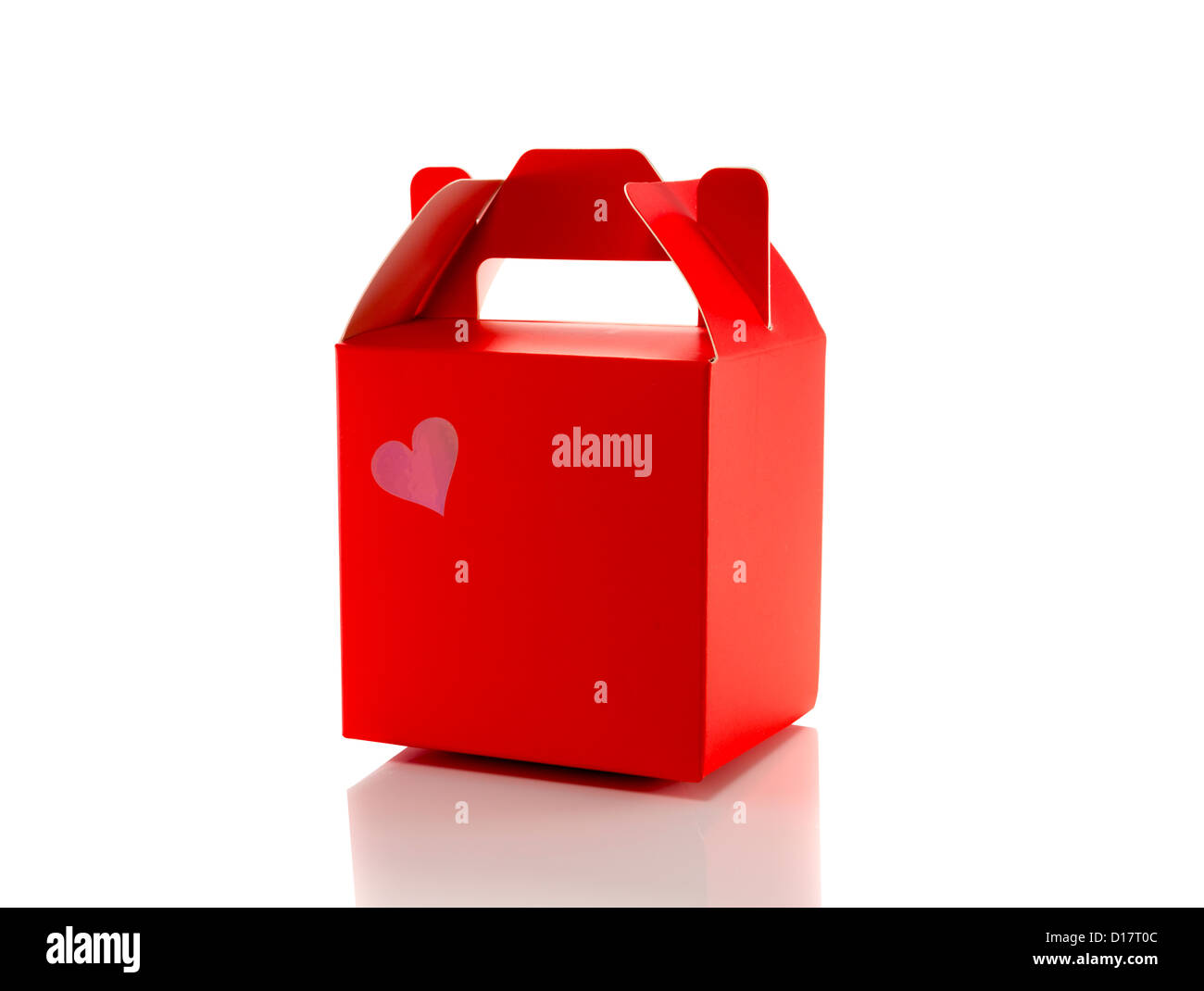 red gift box isolated on white Stock Photo - Alamy