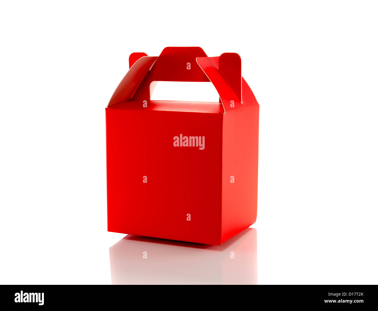 red gift box isolated on white Stock Photo - Alamy