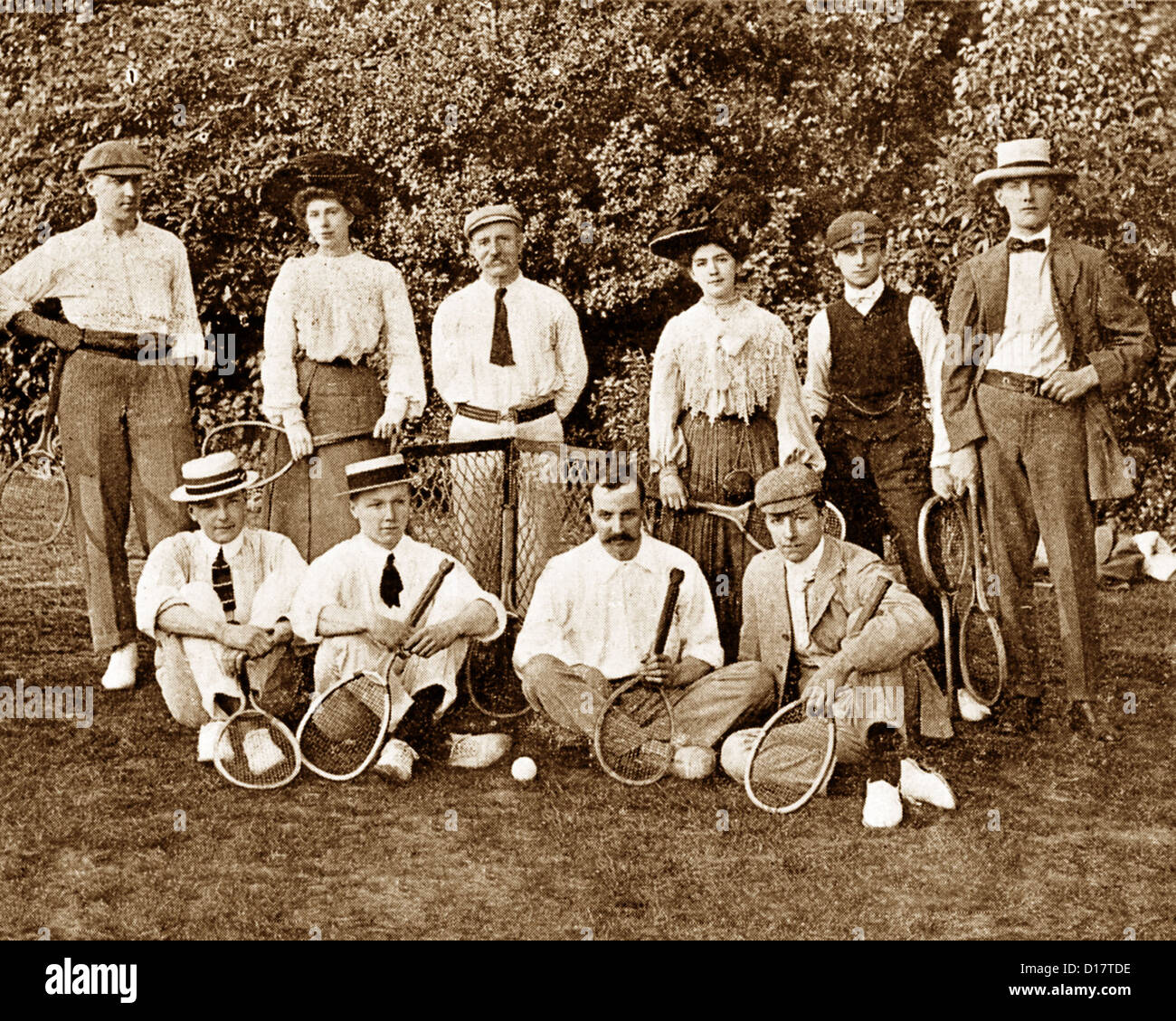 Tennis Players early 1900s Stock Photo - Alamy