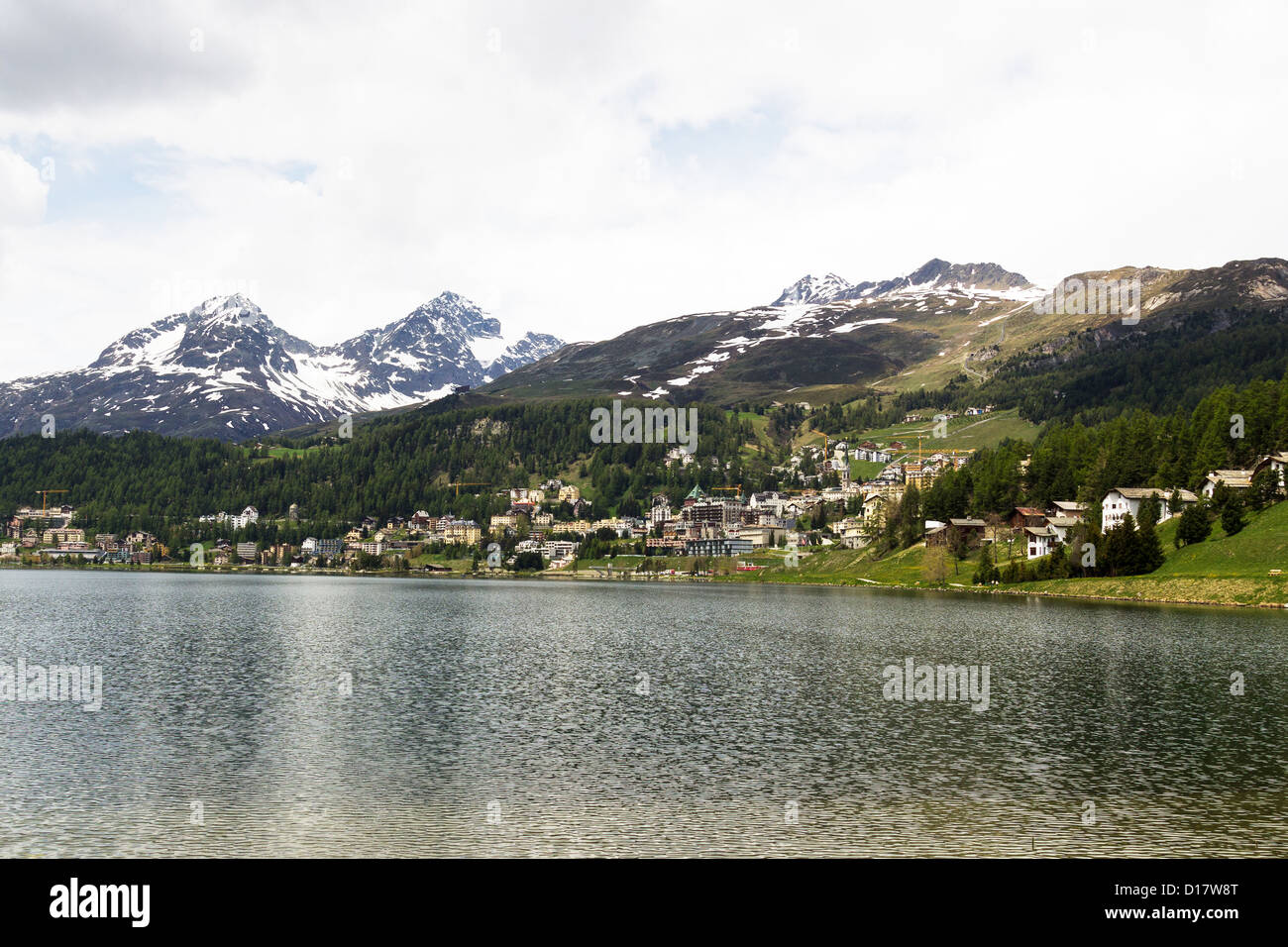 View of St. Moritz in Switzerland Stock Photo