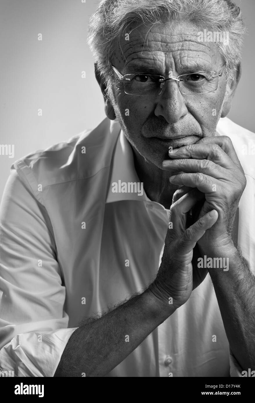 One Man A Single Middle Aged Man Black and White Stock Photos & Images ...
