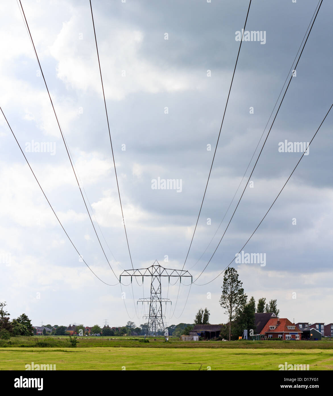 Power lines across countryside hires stock photography and images Alamy